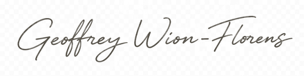 Signature de Geoffrey Wion-Florens